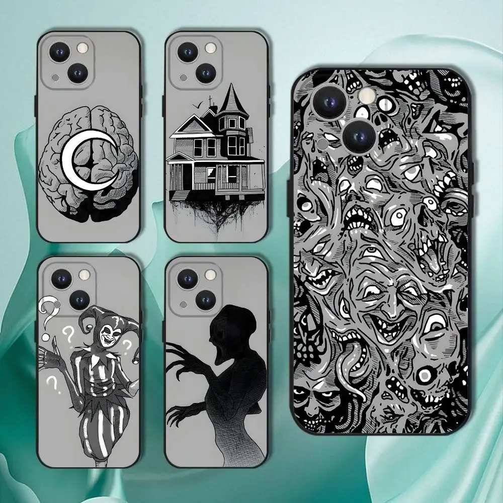 

Phasmophobia Tarot Card Phone Case For iPhone 16,15,14,13,12,11,Pro,XS,Max,XR,Plus,E,SE4,Mini Black Soft Cover