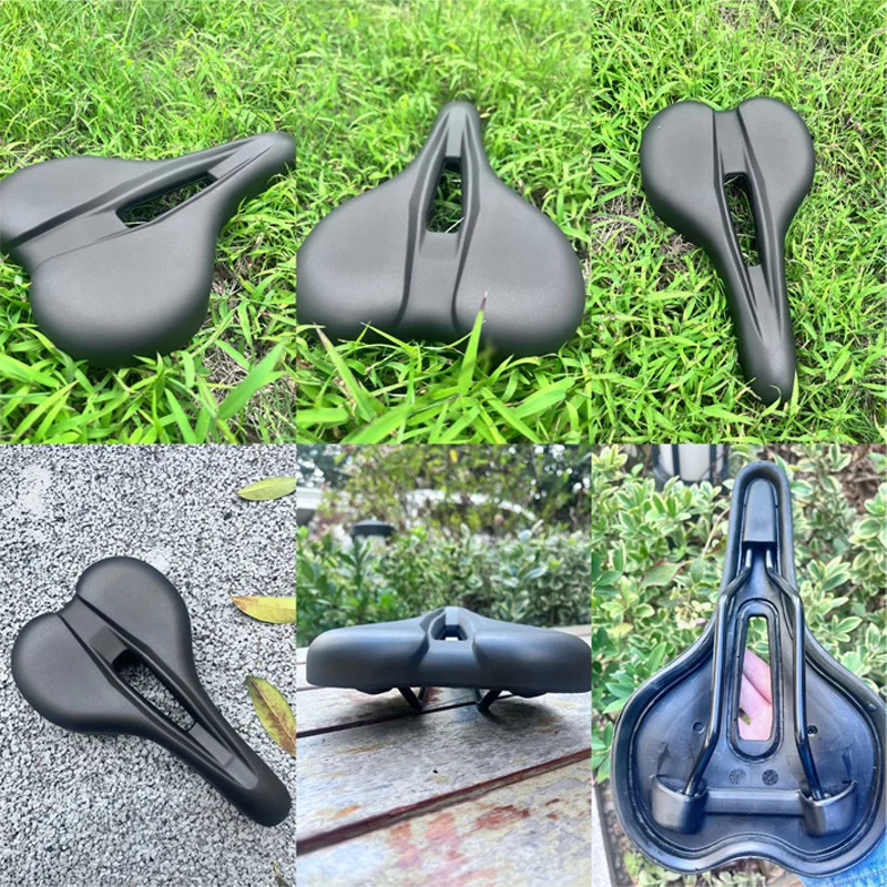 Полое велосипедное седло для MTB/дорожных велосипедов, мягкая искусственная кожа и губка, противоударный комфорт для мужчин и женщин.