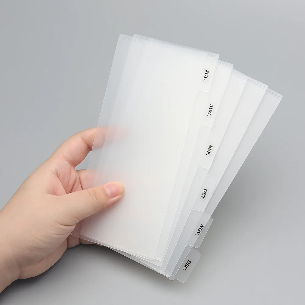 Money Protection Storage Bag Without Holes Budget Notebook Replacement Waterproof PVC Leaf Document Filing Bag