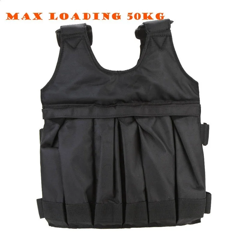 

Max Loading 50kg Adjustable Weighted Vest Weight Jacket Exercise Boxing Training Waistcoat Invisible Sand Clothing Weight Plates