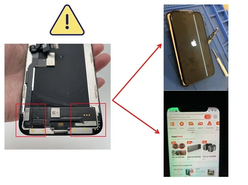 Imagem -02 - Substituição do Conjunto do Digitador do Toque da Exposição do Lcd Tela do Oem de a +++ para o Iphone x xr xs 11 12mini 13 14 15 Pro Max