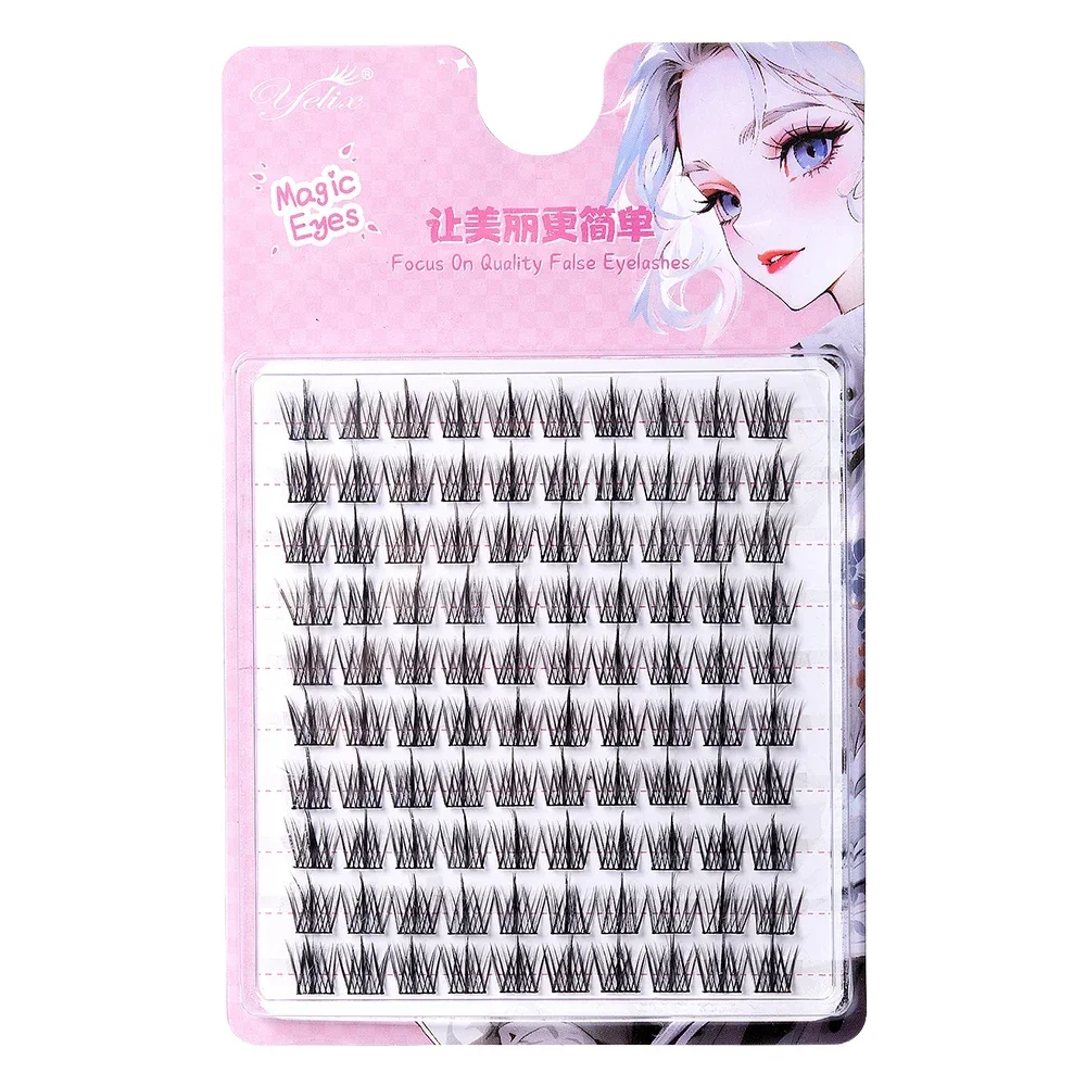 Yelix DIY Cluster Wimpern Manga Falsche Wimpern Natürliche Wimpernverlängerung Korea Make-up Individuelle Wimpernverlängerungszubehör