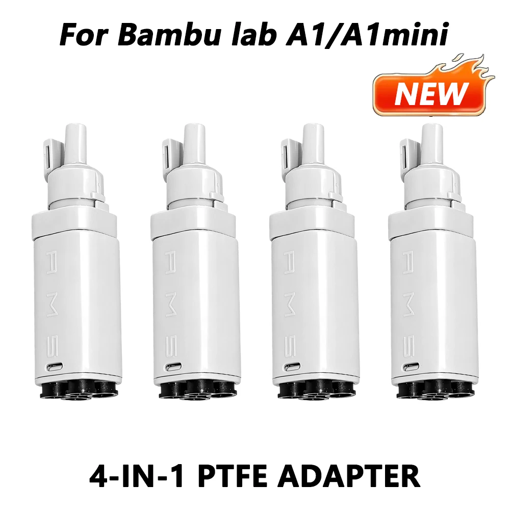 For Bambu Lab AMS Lite Filament Hub 4-in-1 PTFE Adapter Components Switch Consumables Multi-Color Printing For A1/A1 Mini Parts