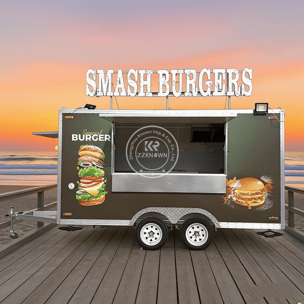 

Factory Price Pizza Juice Fast Food Mobile Food Trailer Street Snack Mobile Food Cart for Sale