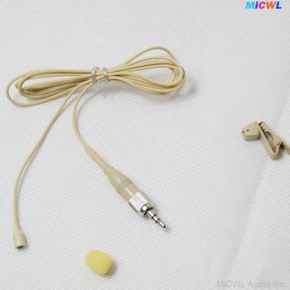 لون الجلد Lavalier التلبيب ميكروفون لسوني UWP UTX اللاسلكية على ظهره الارسال متعدد الاتجاهات المكثف الأساسية