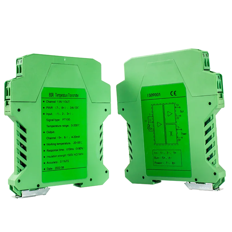 Transmisor de temperatura 4-20mA 0-10V 0-5V 1-5V PT100 Convertidor de señal de temperatura 1 en 1 salida 0-100 ℃   -50-200 ℃   0-300 ℃