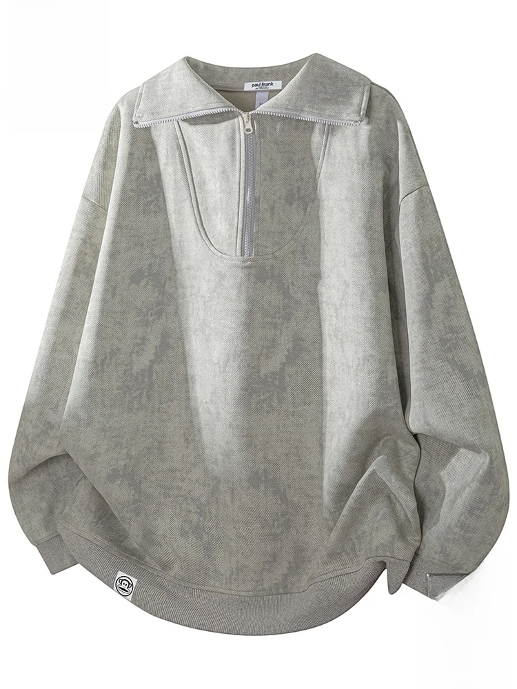 

PaulFrank Loose Fit Long Sve Tie Dye Sweatirt Men's Casual Top Youth ular Polyester Fiber Autumn Wear