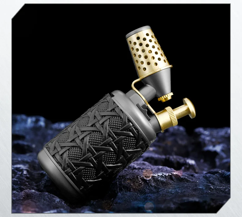 JOBON Multi-function Strong Gun Lighter Windproof Blue Flame One-touch Lock Fire Retro Appearance Design Cigar Lighter