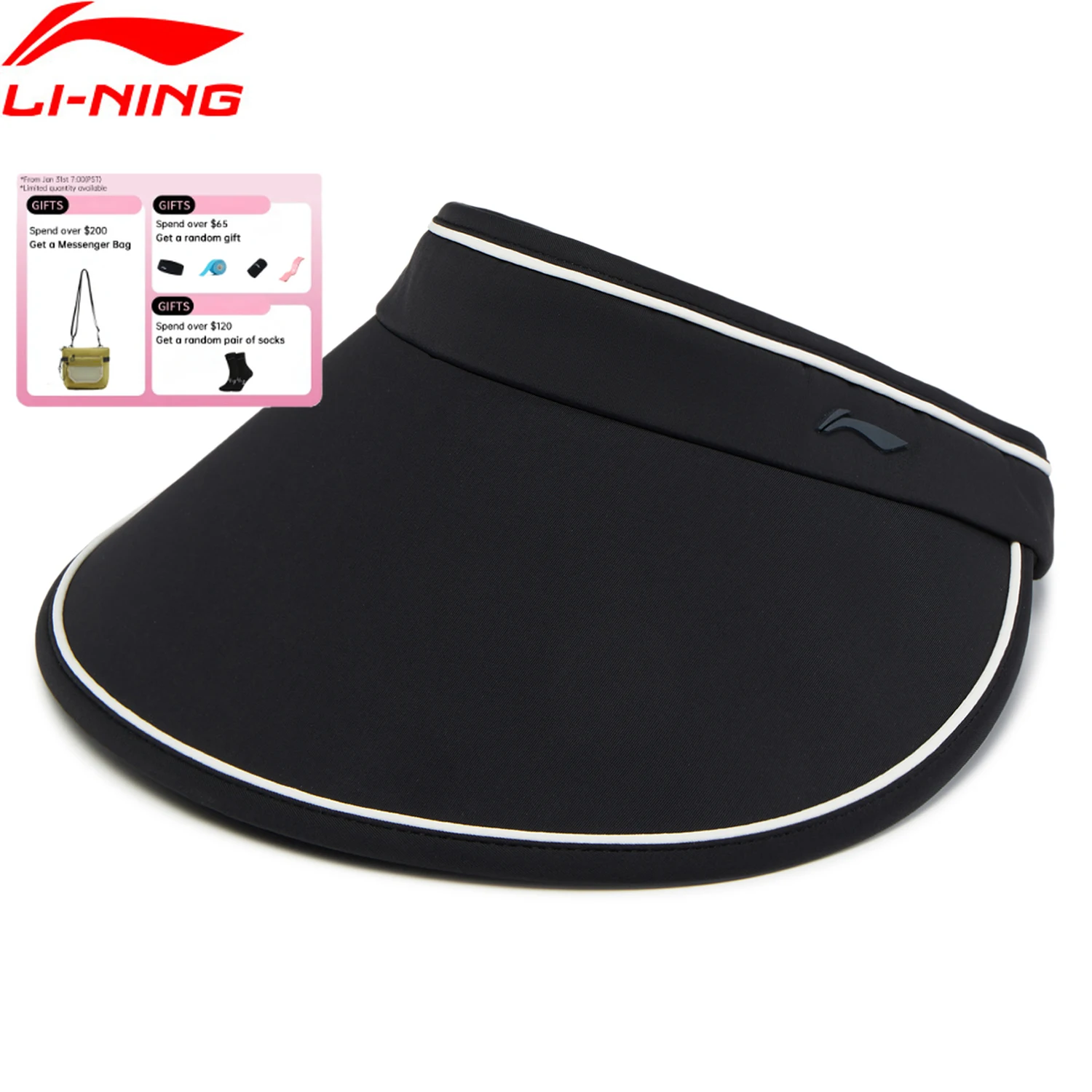 

Бейсболки Li-Ning унисекс для бега с защитой от УФ-излучения UPF 50+, 55-59 см, удобные, дышащие, для мужчин и женщин, спортивная кепка LiNing AMXV003 ﻿