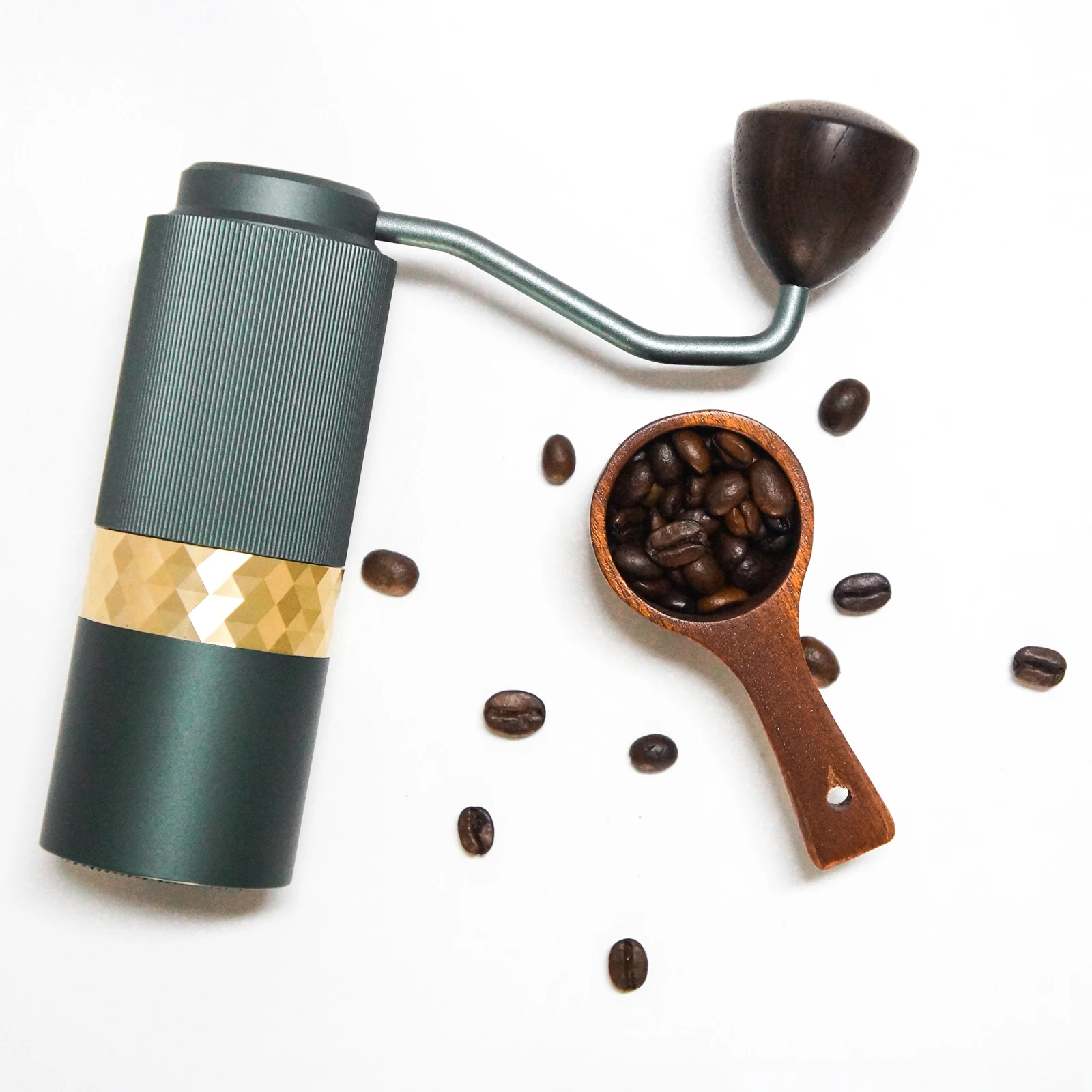 

Manual Coffee Grinder with CNC, Stainless Steel, Conical Burr, Internal Adjustable Setting,Double Bearing Positioning