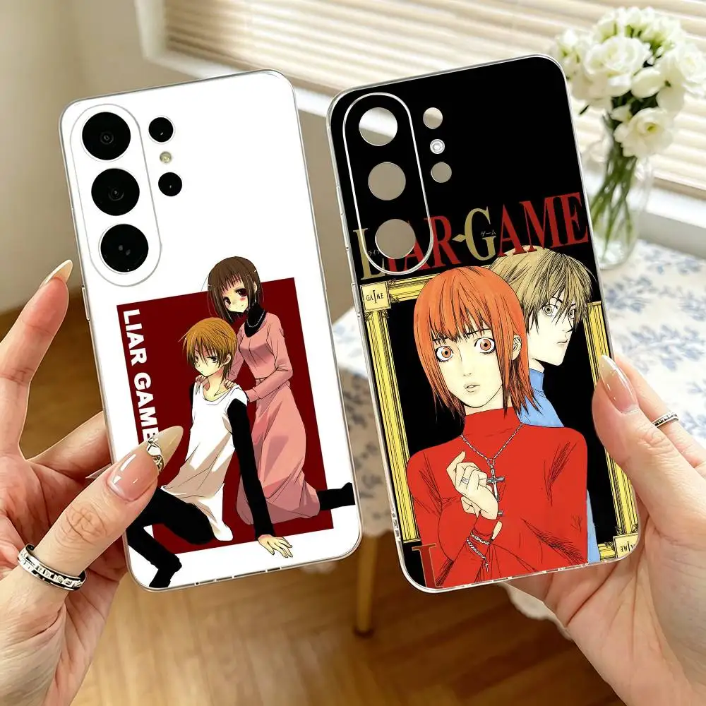 Nao x Aki Anime LG-Liar Game-S  Phone Case For Samsung S25,S24,S21,S22,S23,S30,Ultra,S20,Plus,Fe,Note,10,9,5G Transparent Cover