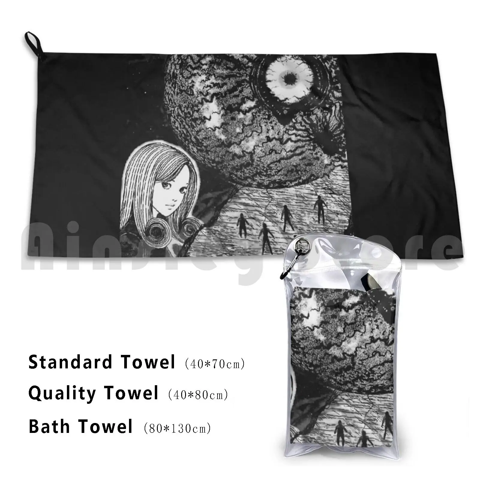 Iconic Works Bath Towel Beach Cushion Uzamaki Hellstar Remina The Enigma Of The