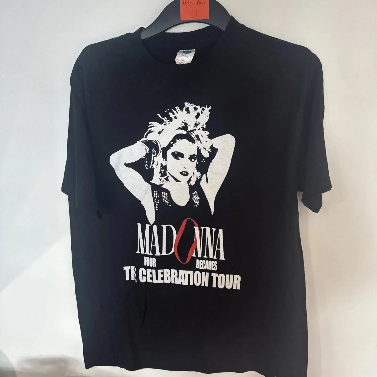 Camiseta de concierto MADONNA FOUR DECADES THE CELEBRATION TOUR 2023, talla grande, vintage, lavada, elástica, unisex, informal, con gráfico, para hombre
