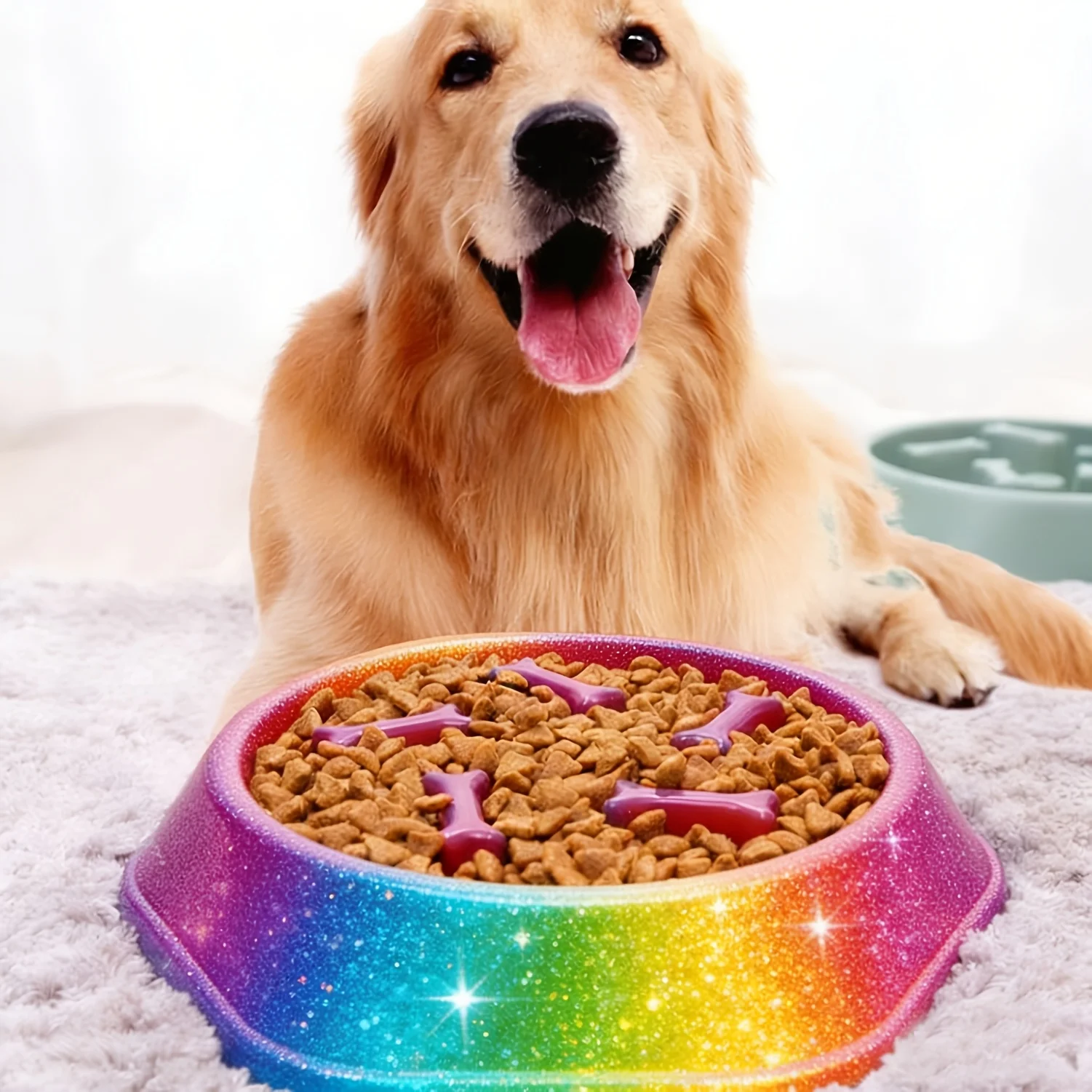 Silikonformen für Haustiernäpfe, Silikonformen für langsames Fressen für Hunde- und Katzenfutternäpfe, Epoxidharzguss, geeignet für DIY.