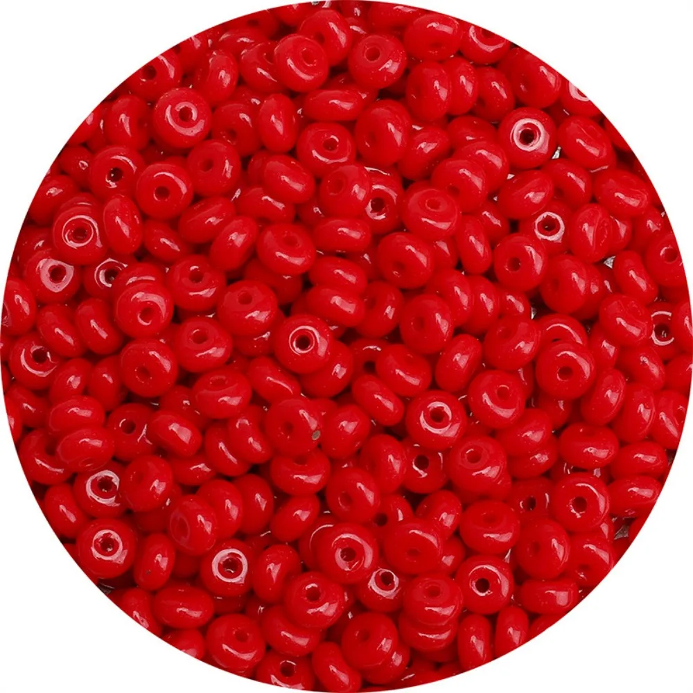 105Pcs 3x6mm Flat Round Beads Multi-clolor Opaque Smooth Loose Beads Mixed Color Glass Crystal Beads Mobile Phone Chain