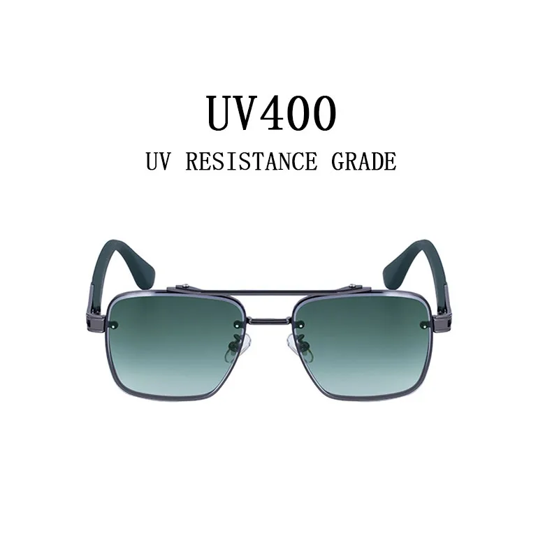 2025 kwadratowe okulary przeciwsłoneczne męskie luksusowe okulary przeciwsłoneczne bez oprawek damskie Vintage modne okulary Gafas De Sol Hombre Lunette De Soleil — zdjęcie 4