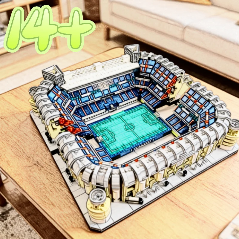 

5876pcs Ideas Moc Bricks Famous Santiago Bernabeu Stadium Real Madrid Modular Landmark Model Building Block Kids Toy Gifts