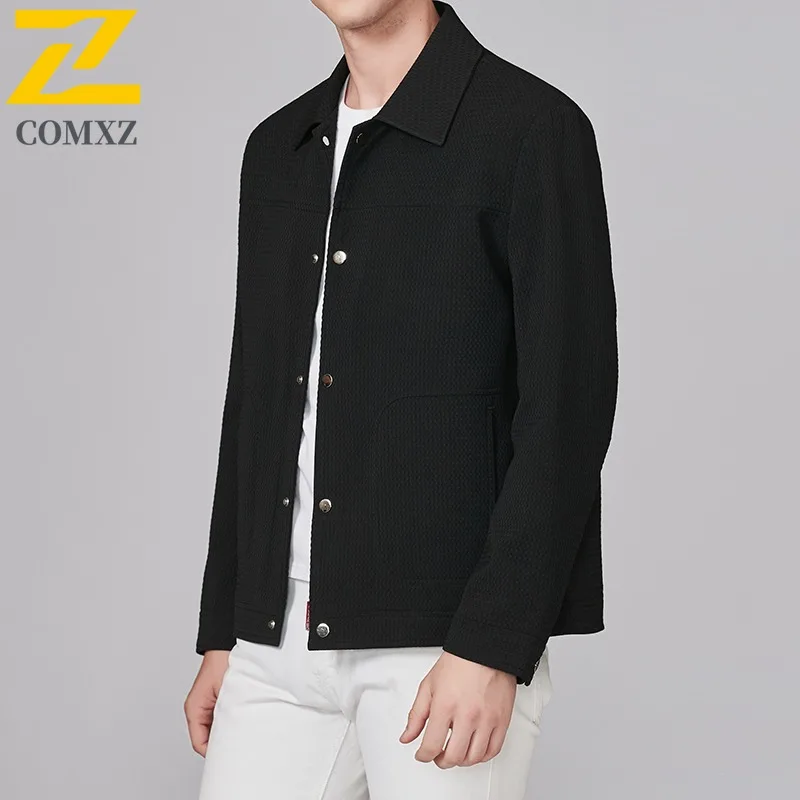 

COMXZ Office Commute Luxury Jacket 2025 Men Thick Warm Jackets Stylish Stand Collar Trip Light Cozy Winter New Outerwear