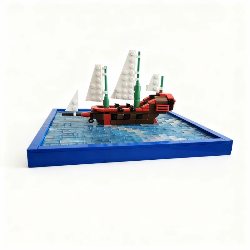 

702pcs MOC Red Thief Pirates Model Building Blocks Construction Toy Christmas Gifts DIY Creative Idea Education Birthday Brick