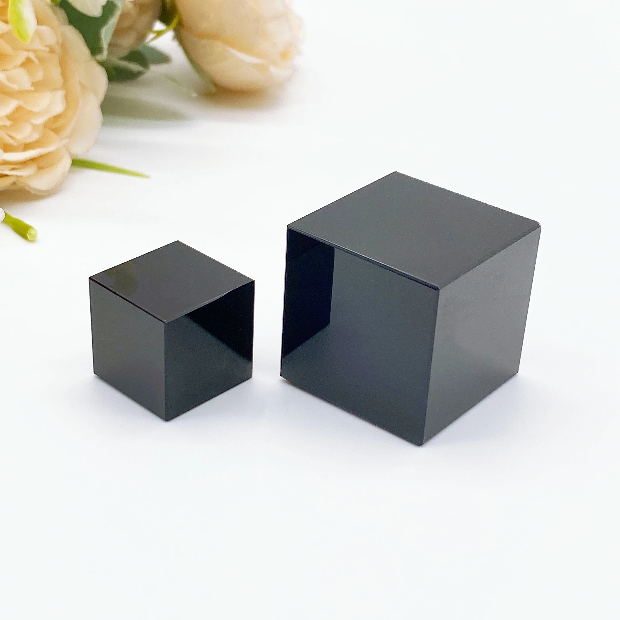 

2-5CM Natural Black Obsidian Quartz Square Cube Crystal Wiccan Stone Mineral Specimen Healing Home Decor Gift