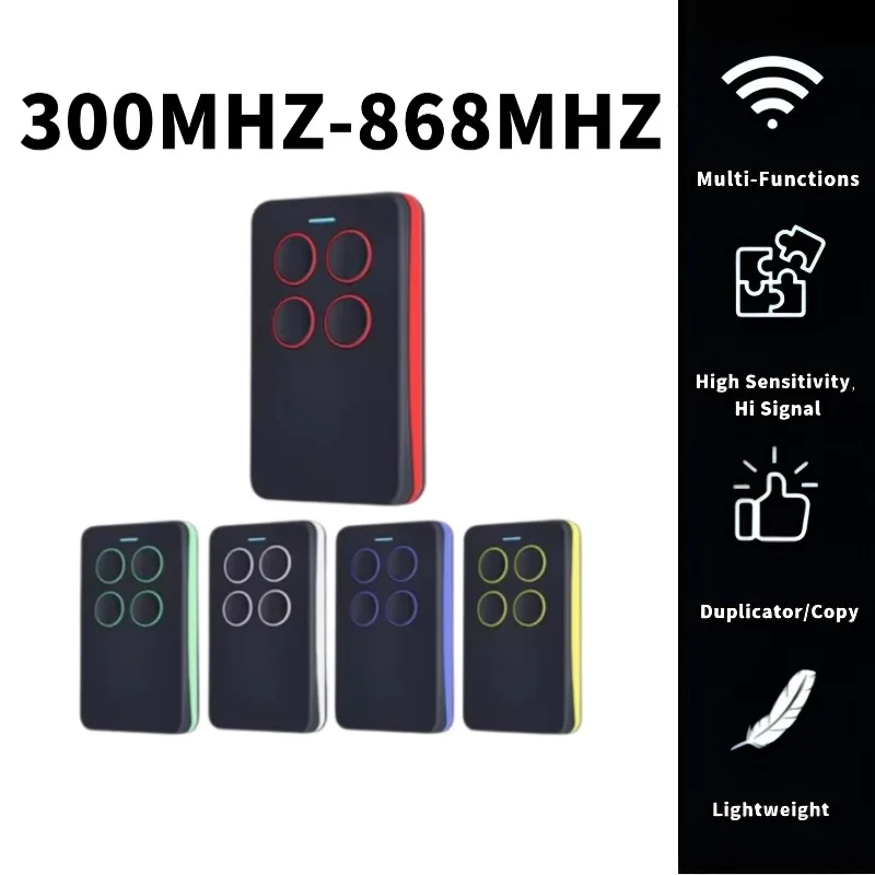 Multi Frequency Garage Door Remote Control Duplicator 280MHz-868MHz Electronic Gate Control Opener Variable Code Grabber Clone
