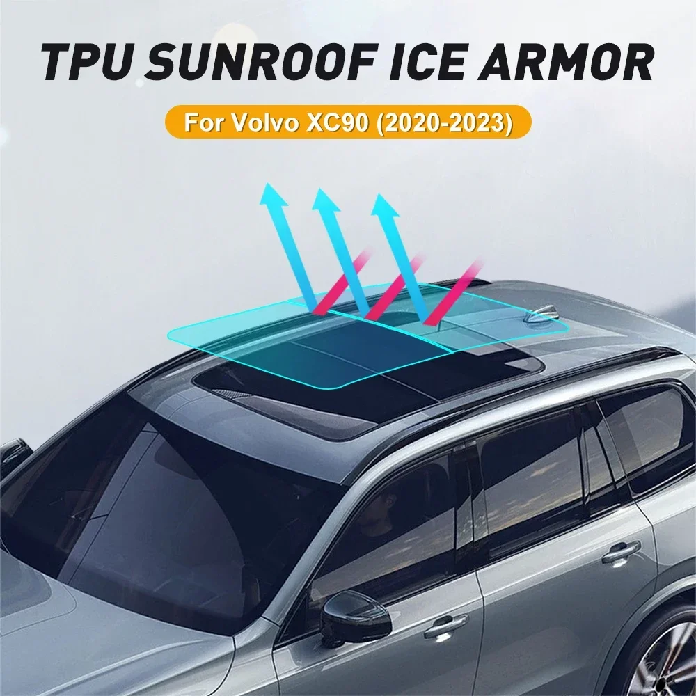

For Volvo XC90 2020-2023 Window Sunroof Sticker Roof Film Ice Armor Heat Resistant Sunshade Decal Modification Accessory