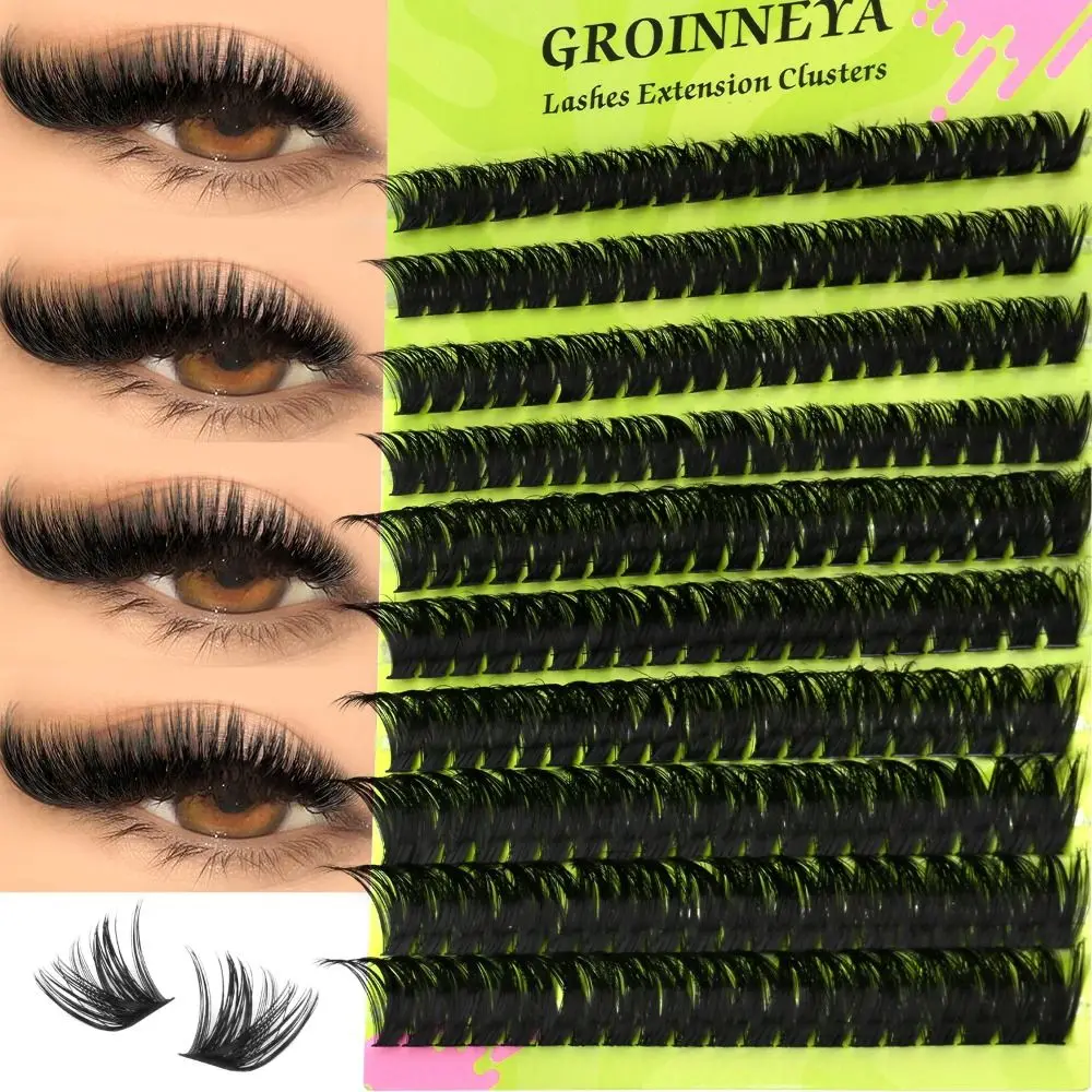 8-16mm Length Single Cluster False Eyelashes Soft Texture Curly and Thick DIY Segmented Eyelashes Enlarge Eyes