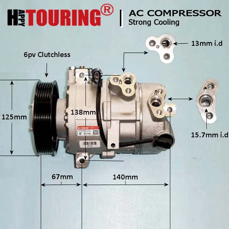 DVE16N AC Air Conditioner Compressor for Kia Sportage hyundai Tucson 2015 2016 2017 2018 97701-D3000 97701D3000