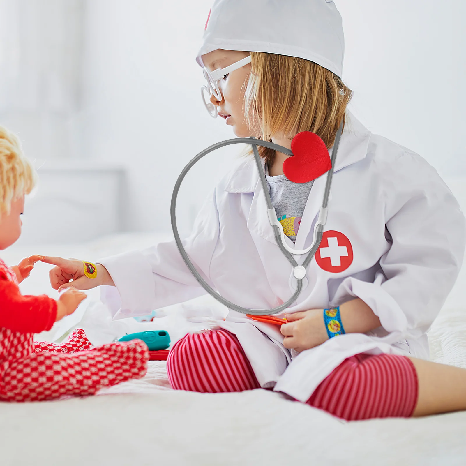 Doctor Stethoscope for Kids Safe Toddler Plaything Simulation Medical Tool Pretend Play Game Accessory Fosters Science Interest