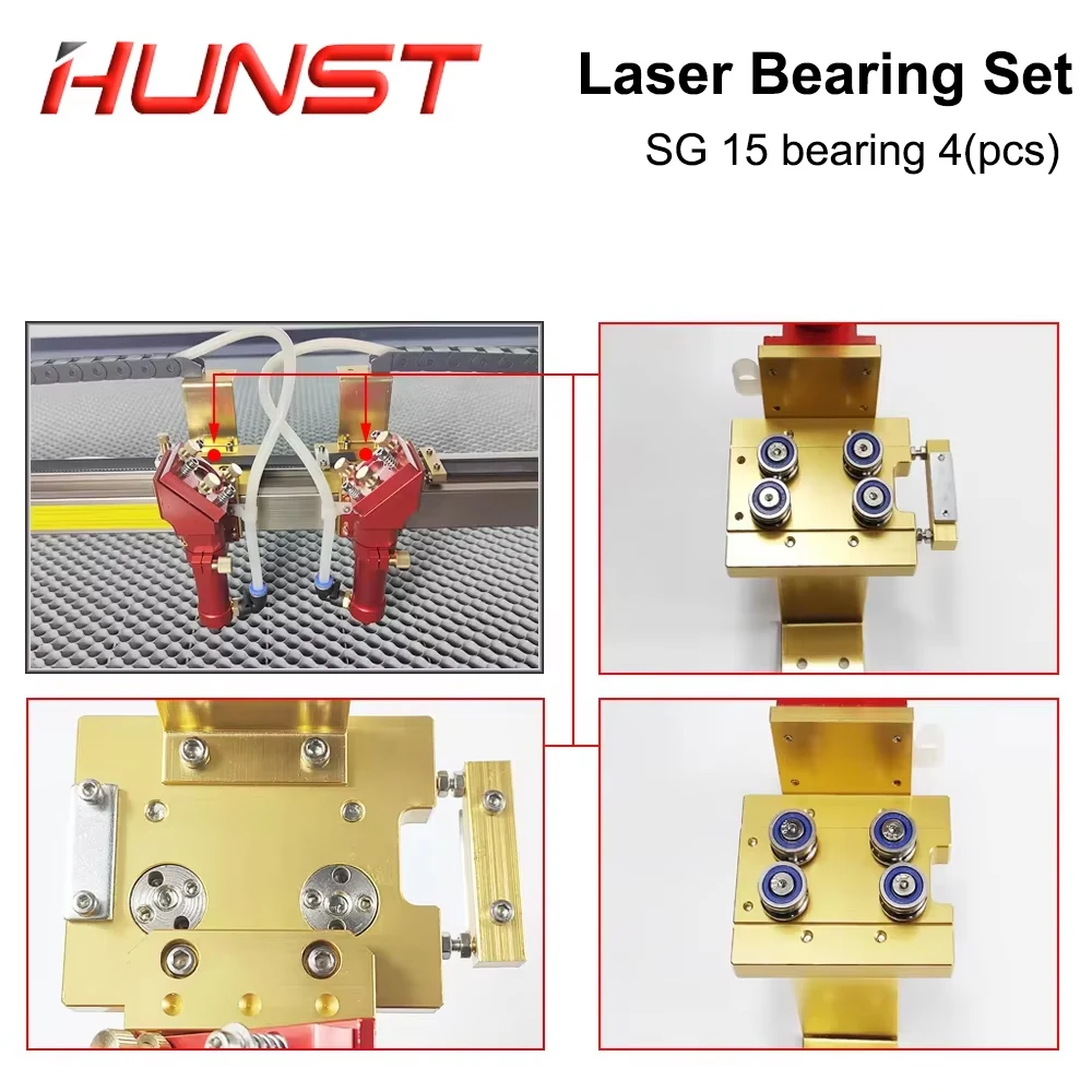 HUNST U Deep Groove Ball Bearings SG15 With Free Fixing Screws Double Row Miniature Pulley Transmission Eccentric Wheel