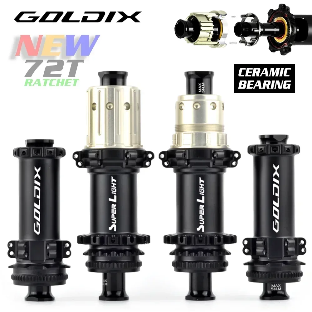 

GOLDIX R160SL ROAD Hub Torque Cover Ultra Light 238g Center Lock Disc Brake Straight Pull 24 Holes Ratchet 72T for Shimano SRAM