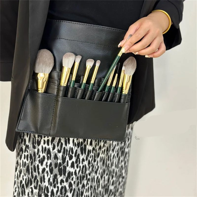 Large Capacity Black PU Makeup Brush Bag Professinal Salon Barber Scissors Bag Portable Storage Bags Tool ﻿
