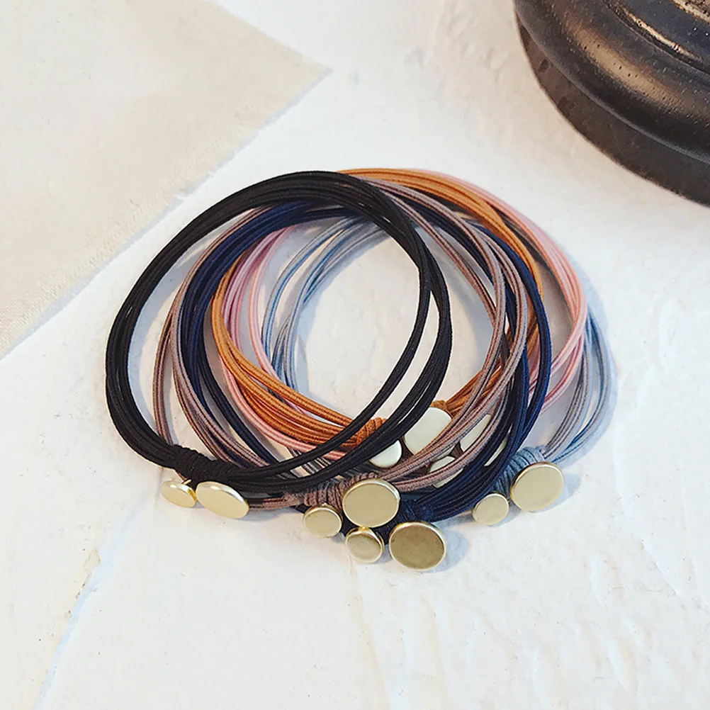 

18pcs Ropes Elastic Rings For Women Colorful Ponytail Holders Frizz-Free Ties Suitable All Hair Types Hair Accessories