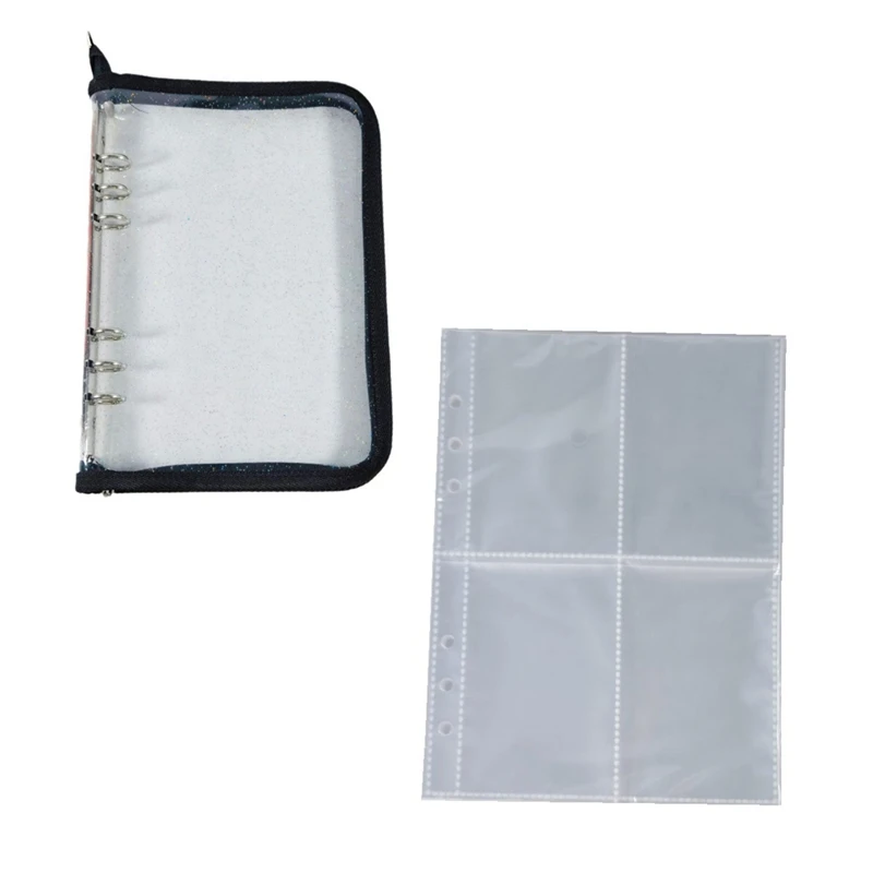 ABNO-Mini مجلد ألبوم بسحاب حامل بطاقة الصور ألبوم مجموعة بطاقات الصور