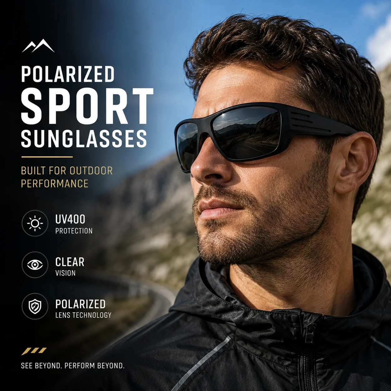 Luxury Polarized Sports Sunglasses for Men Women UV400 Protection Sunglasses in Gift-Ready Packaging Perfect for Driving Cycling