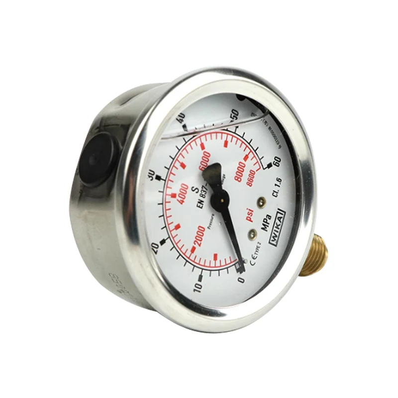 0-600Bar 63mm Dial Hydraulic Water Pressure Gauge Meter oil filled brass manometer