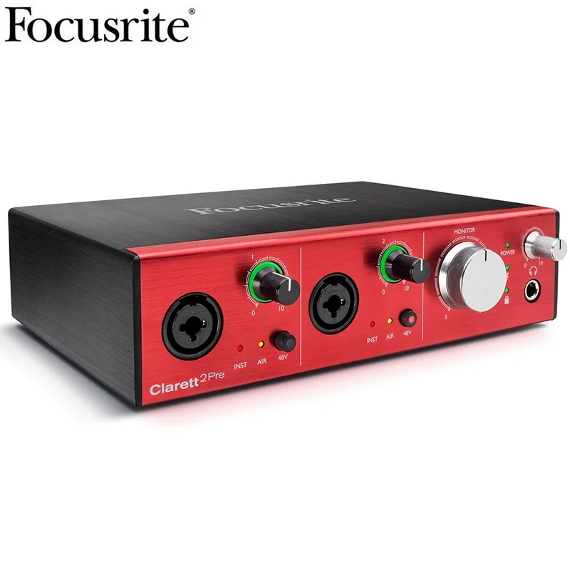 Focusrite Clarett+ 2pre professional Audio Interface External 10-in/4-out USB Sound Card for the complete creator for PC and Mac