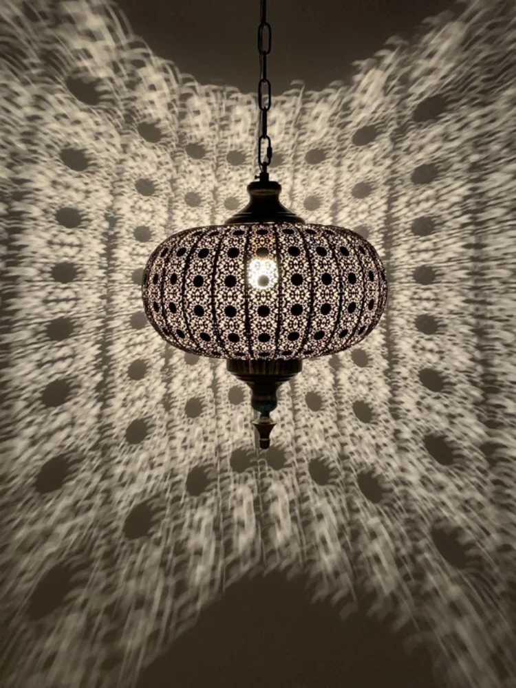 Morocco Hollow Chandelier Retro Exotic Southeast Asia Bedroom Dining Room Cafe Hotel Homestay Bar Chandelier