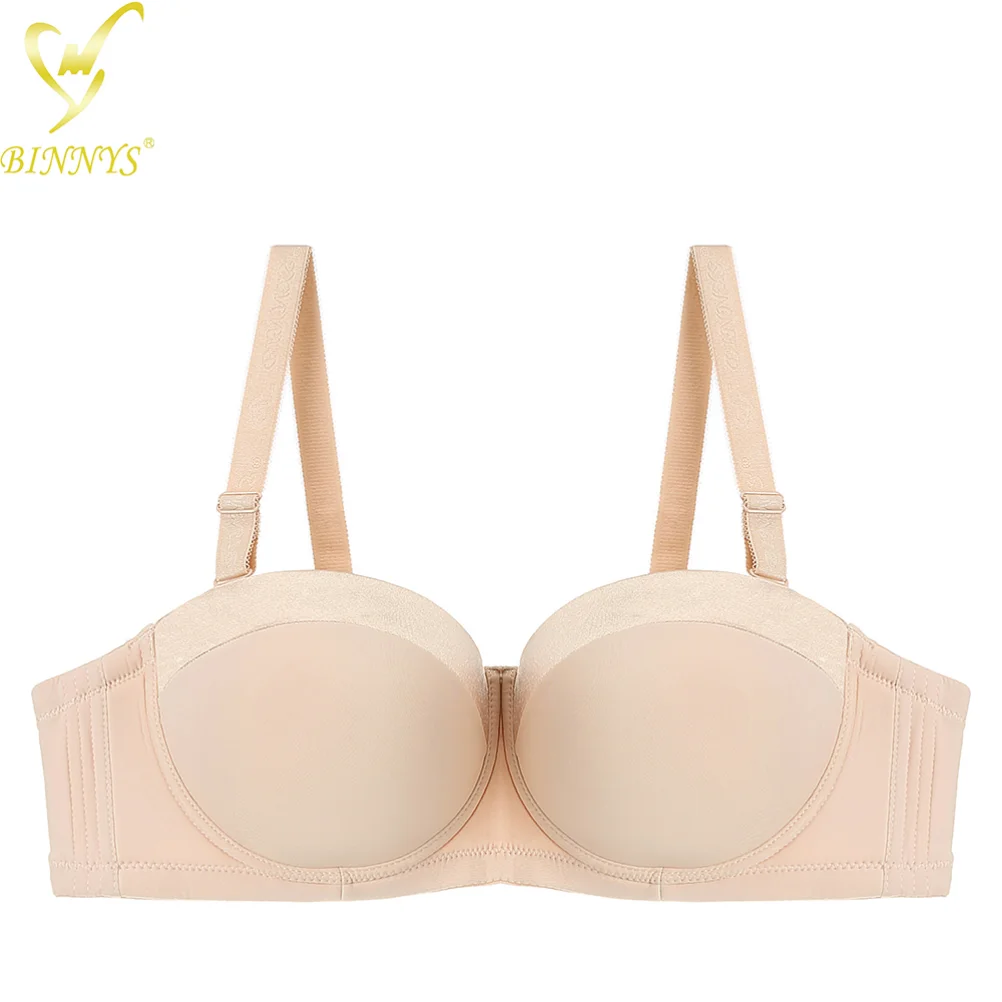 BINNYS Bra for Women 38c Strapless C Cup Without Straps Half Cup  Sexy Underwear Silicone High Quality Lingerie Ladies Bra