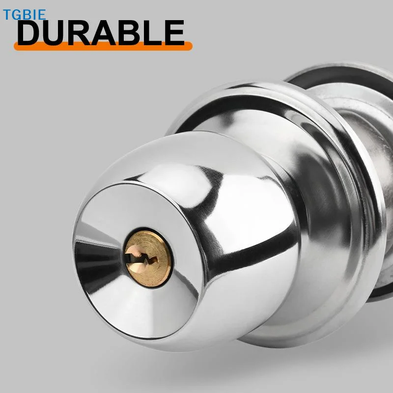 [TL]【TL】Keyed Entry Door Knob with Lock Round Door Knobs Stainless Steel Interior and Exterior Door Lock for Bedroom Bathroom
