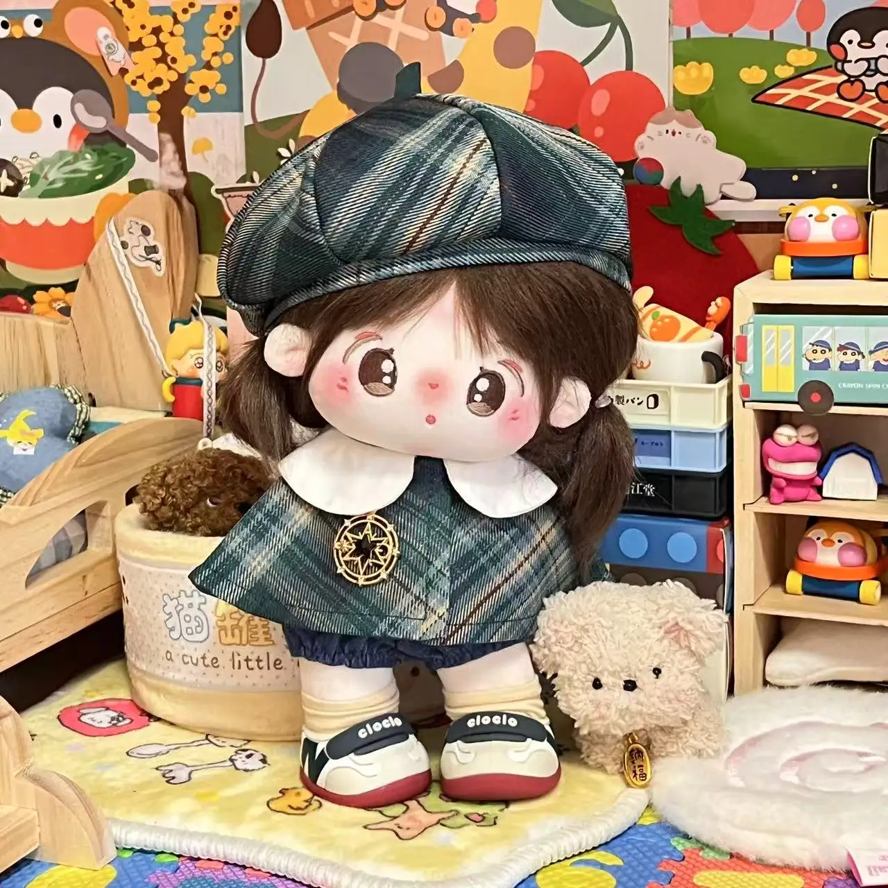

Spot Magic Academy 20cm Cotton Doll Clothes Cloak Plaid Hat Cute Set No Attributes Cute Doll Clothes Set But No Doll