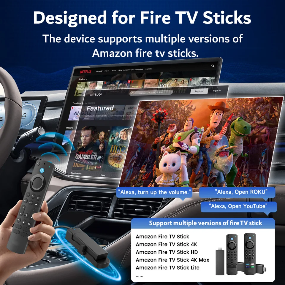 Fire TV Stick & FireDrive Link セット Amazon.com: Carlinkit FireDrive Link Pro Car TV Converter