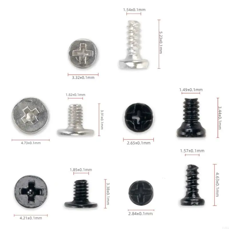 F3MA Replacement Accessories Part Game Console Full Set Screws Metal Screws 67Pcs/set