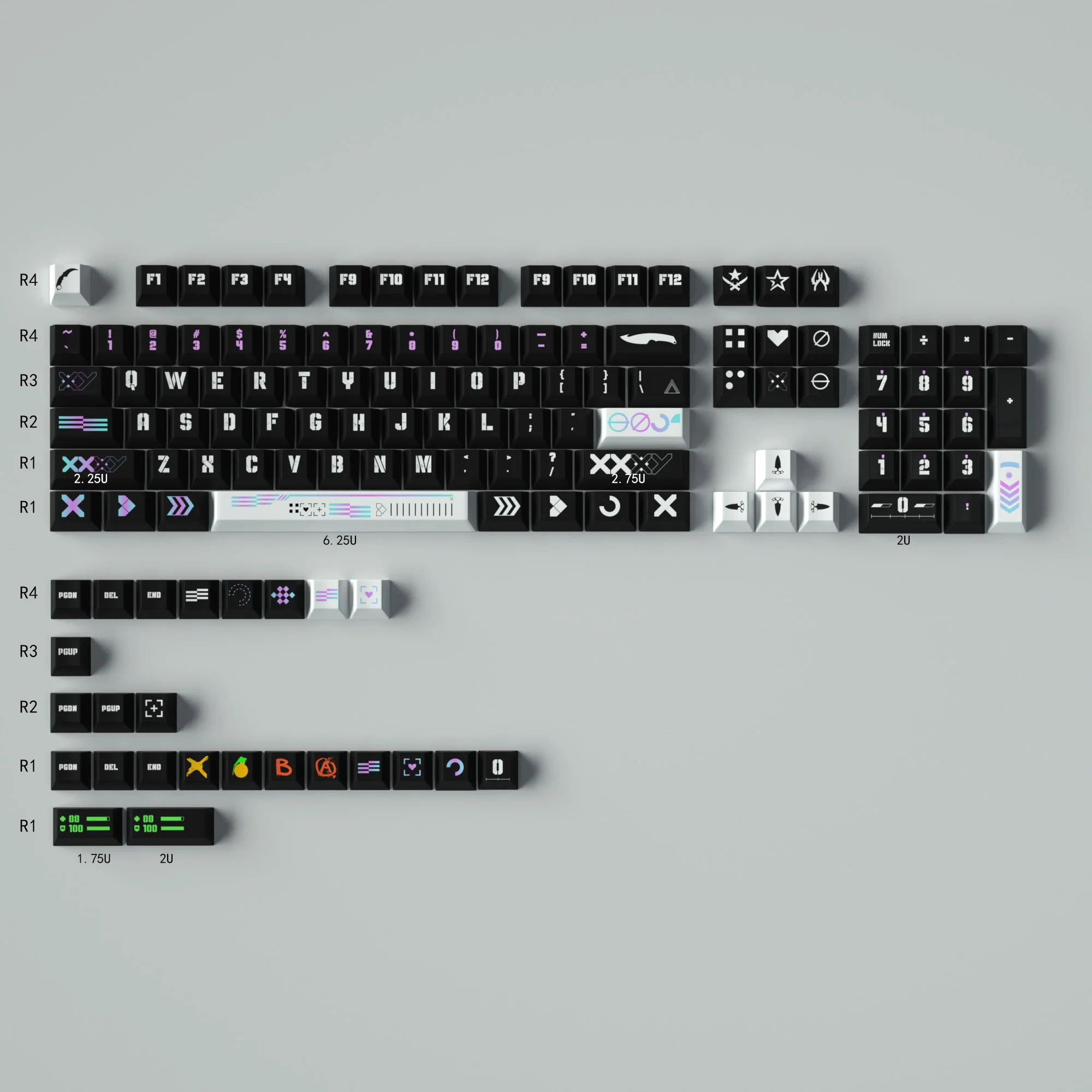 

Original csgo print set large full set mechanical keyboard keycaps 152 keys PBT heat sublimation original height