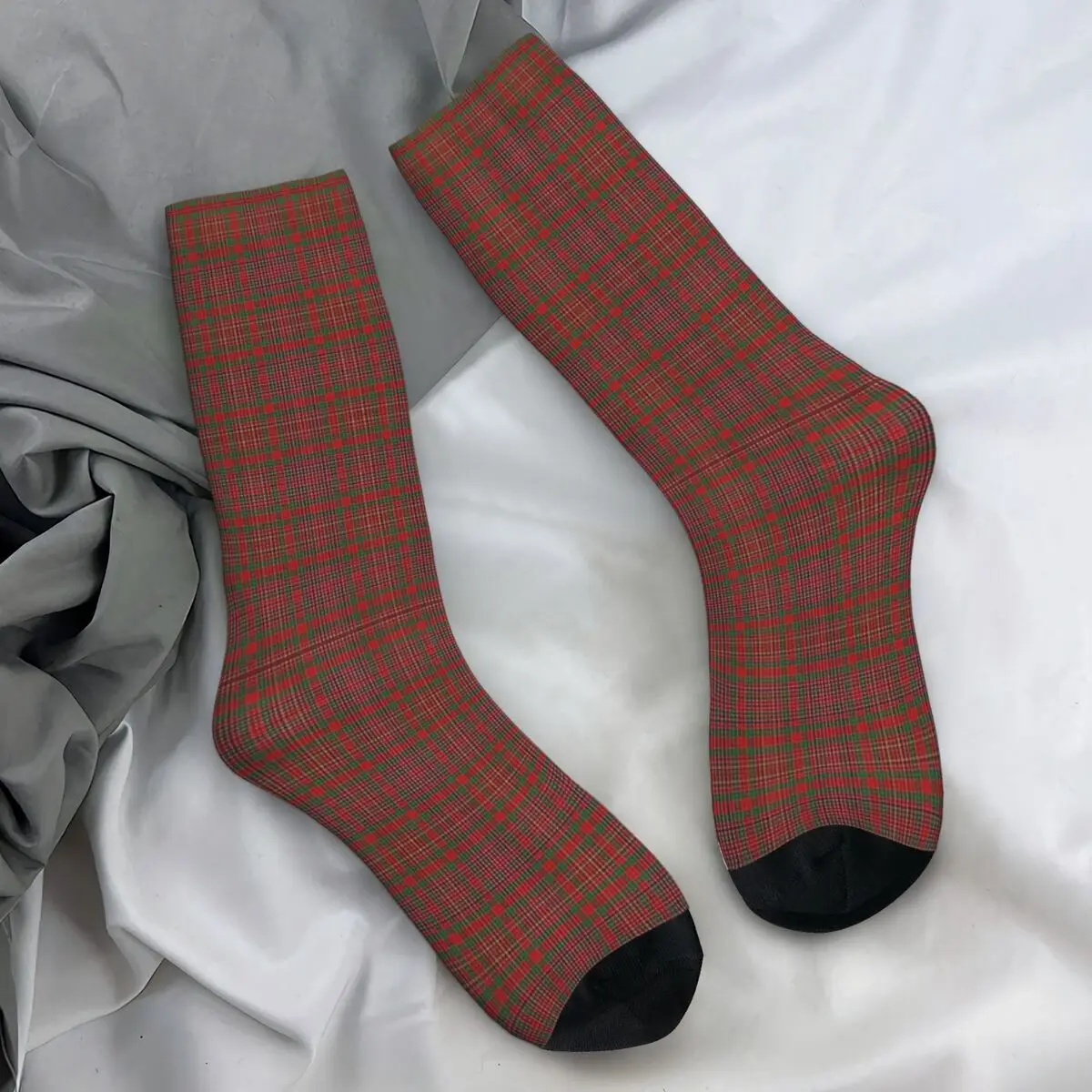 Scottish Clan Tartan Socks Gothic Stockings Spring Anti-Slip Women Men Socks Medium Soft Pattern Skateboard Socks