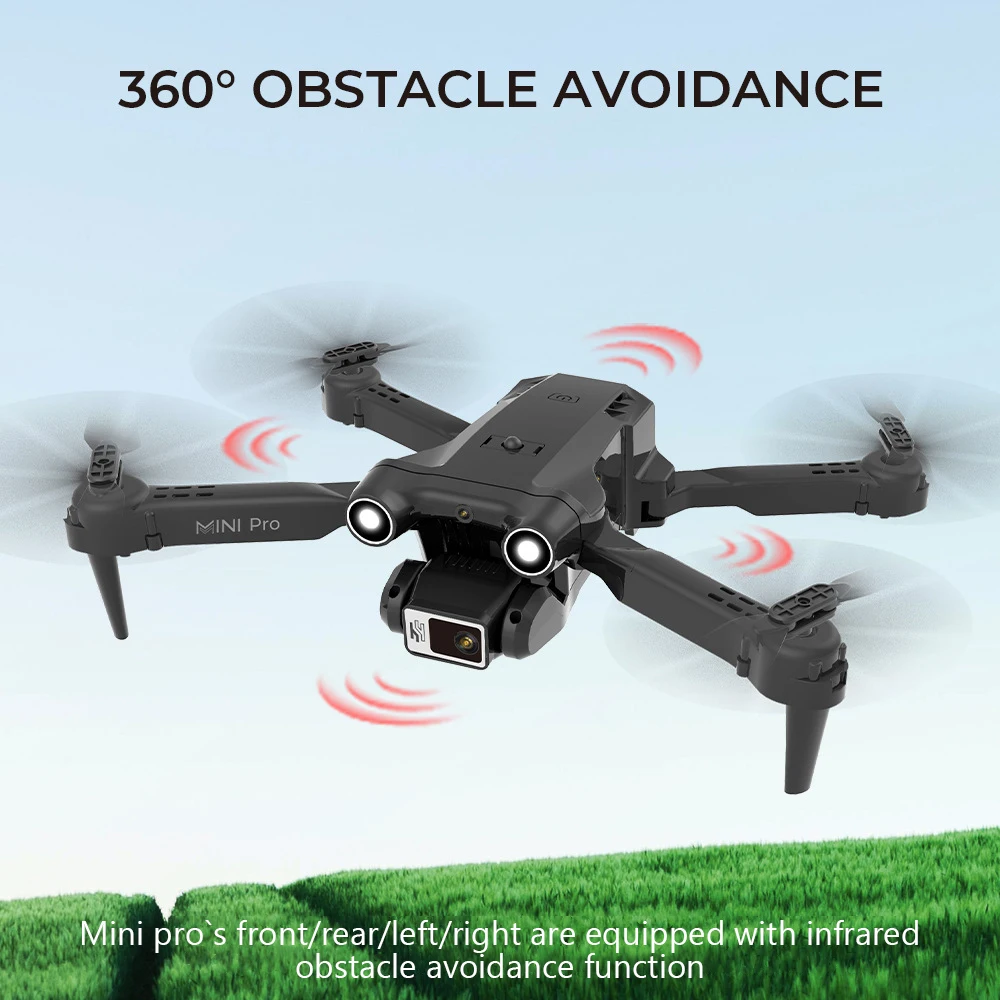 

2023 New H63 RC Mini Drones Obstacle Avoidance Remote Control HD Drone 4K Dual Lens Optical Flow Positioning Quad Aircraft Adult