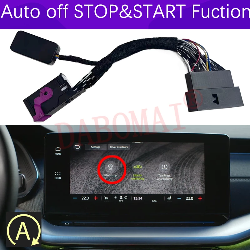 

For Volkswagen Atlas Teramont Golf8 MK8 Leon Octavia Auto Start Stop Engine System Off Eliminator Control Sensor Plug Cable