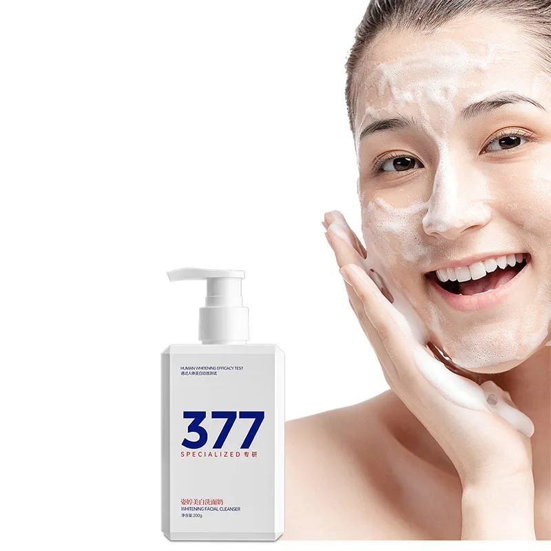 

377 facial cleanser Muse Whitening Cleanser Men and Women Oil Control Whitening Light Spot Foam facial cleanser Skincare