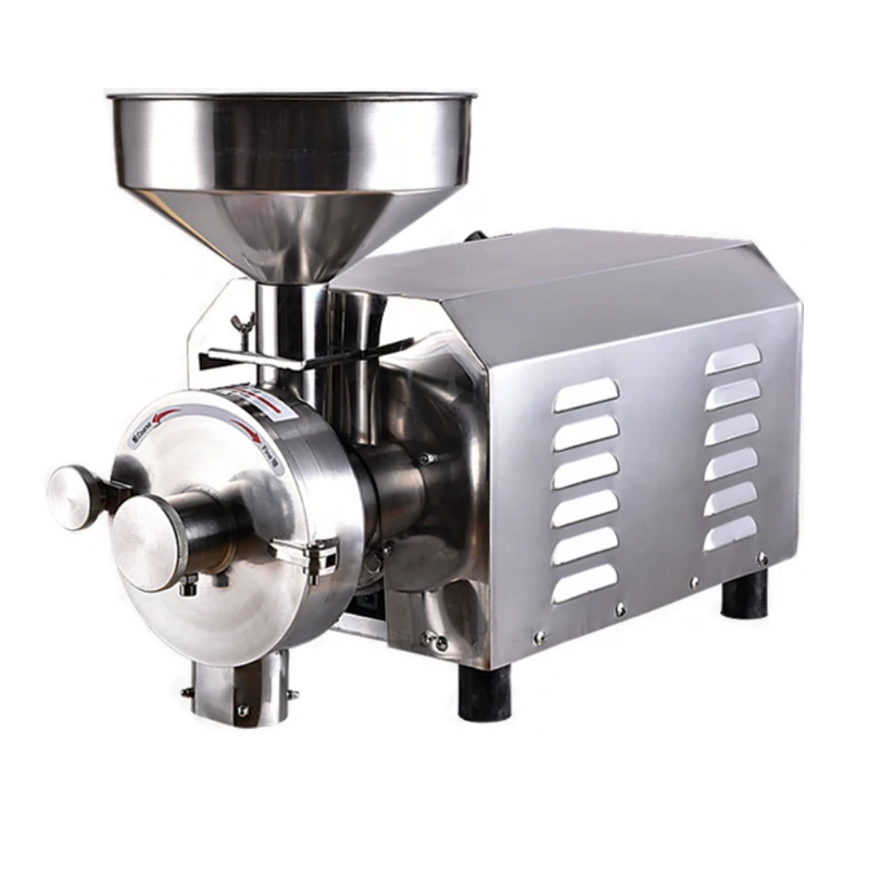 Commercial Grain Mill Ultrafine Grinder 20-50kg/h Food Medicine Coffee Grinding Electric Stainless Steel Mill 1500w