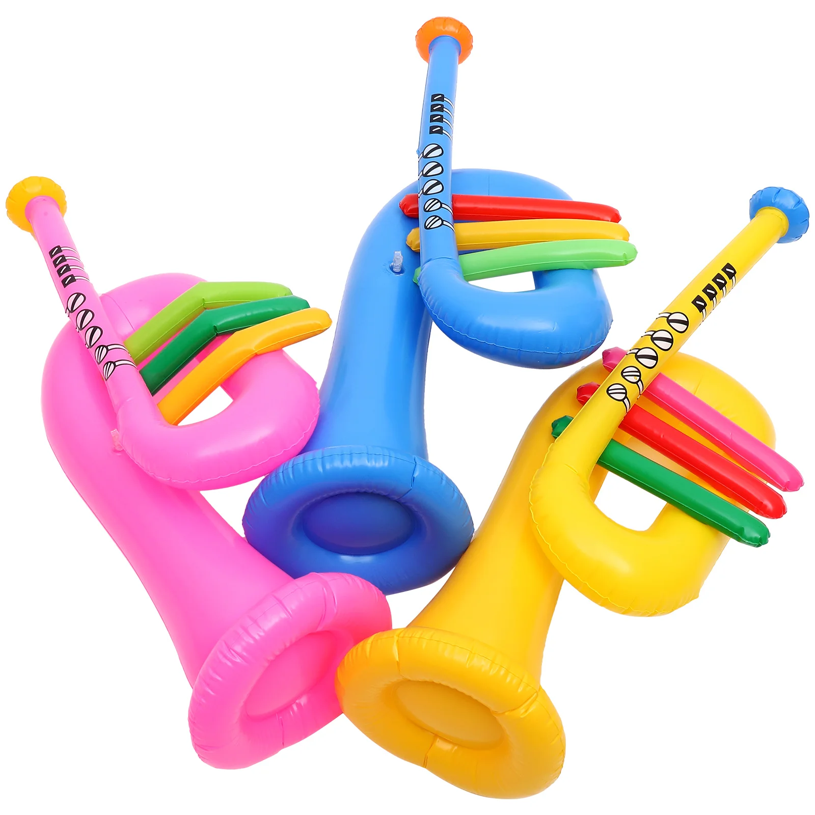 3 pçs instrumentos musicais adereços de festa brinquedo musical inflável brinquedos balão pvc engraçado criança